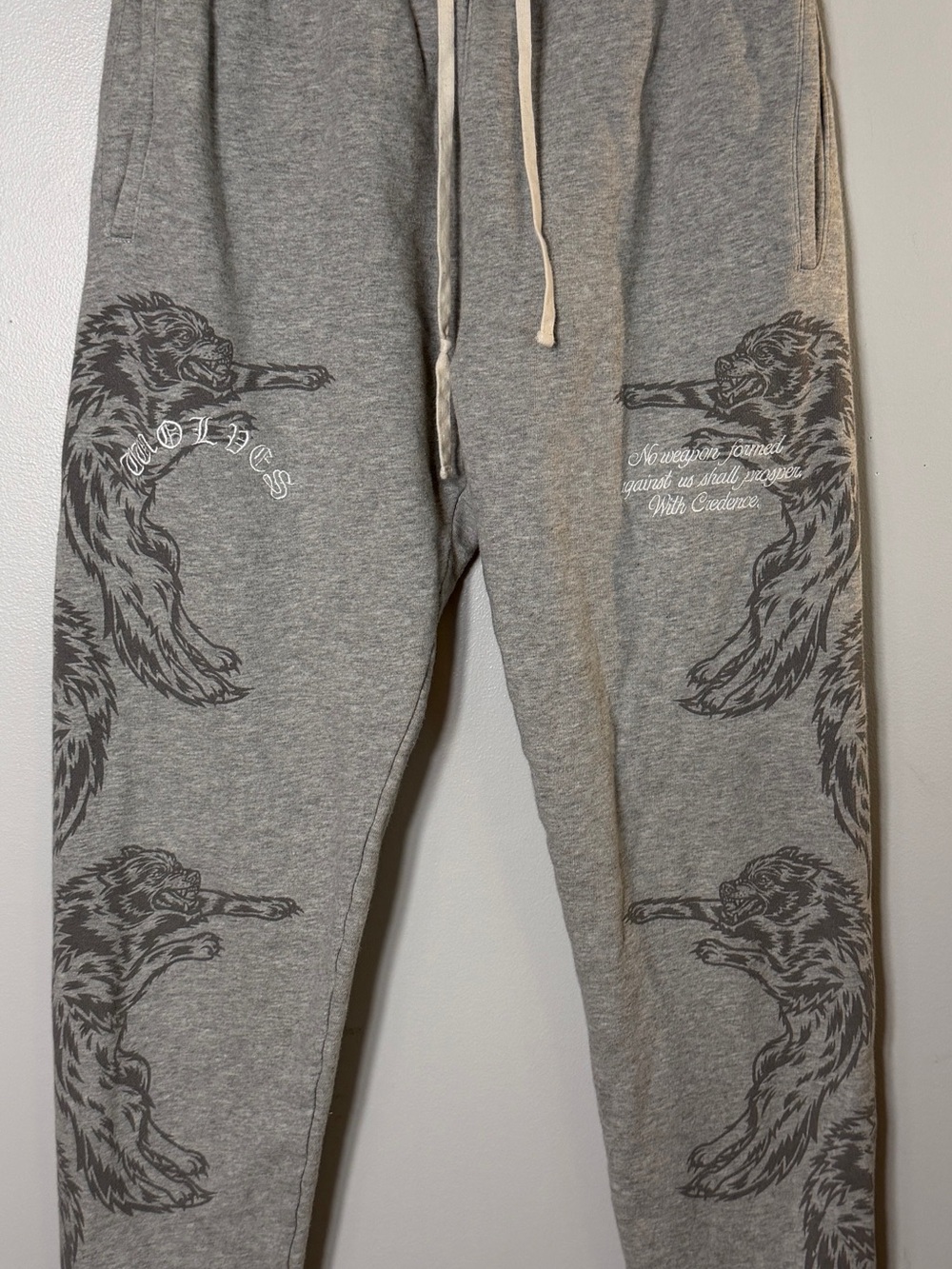 Darc Sport Wolves Forever SHE post lounge sweatpants women’s small gray joggers